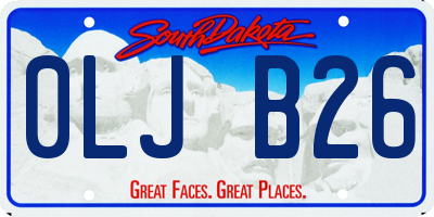 SD license plate 0LJB26
