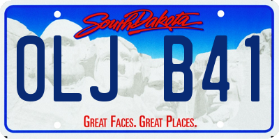 SD license plate 0LJB41