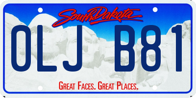 SD license plate 0LJB81