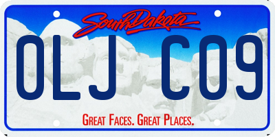 SD license plate 0LJC09