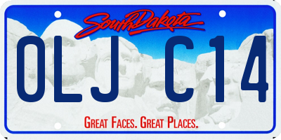 SD license plate 0LJC14