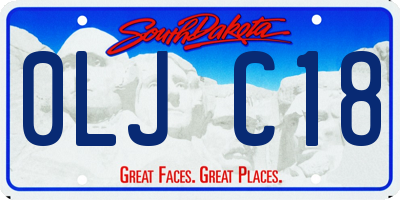 SD license plate 0LJC18