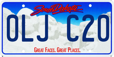 SD license plate 0LJC20