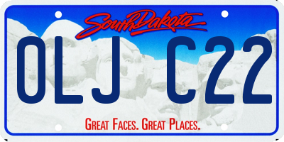 SD license plate 0LJC22