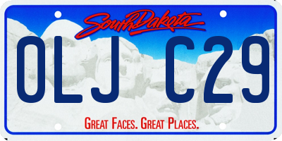SD license plate 0LJC29