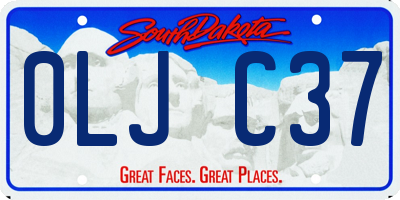 SD license plate 0LJC37