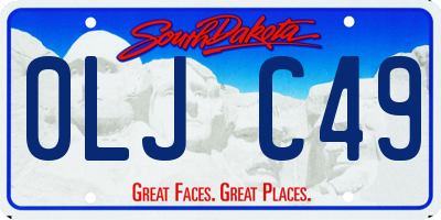 SD license plate 0LJC49