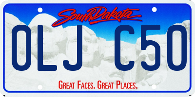 SD license plate 0LJC50