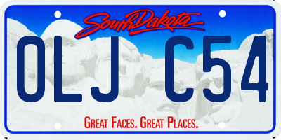 SD license plate 0LJC54