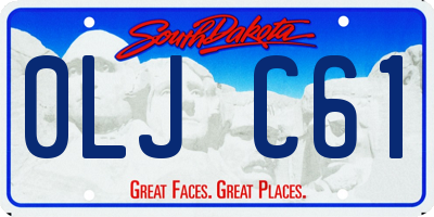 SD license plate 0LJC61