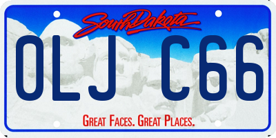 SD license plate 0LJC66