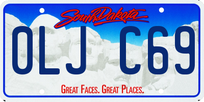 SD license plate 0LJC69
