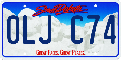 SD license plate 0LJC74