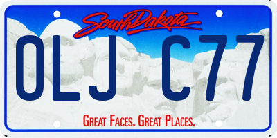 SD license plate 0LJC77