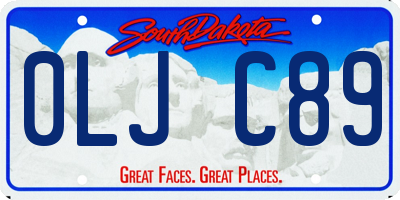 SD license plate 0LJC89