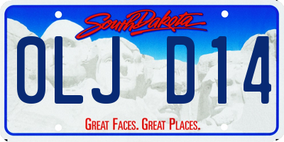 SD license plate 0LJD14