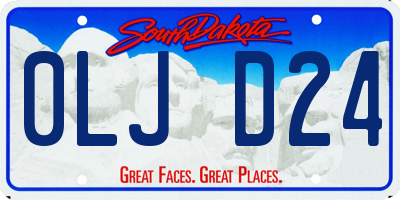 SD license plate 0LJD24