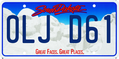 SD license plate 0LJD61