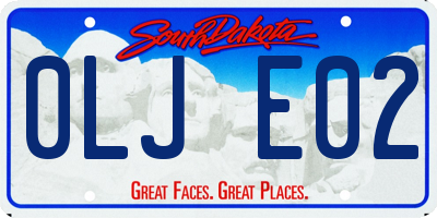 SD license plate 0LJE02
