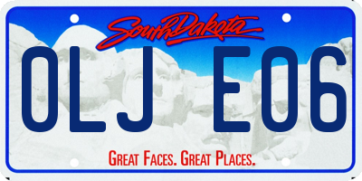 SD license plate 0LJE06