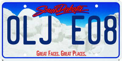 SD license plate 0LJE08