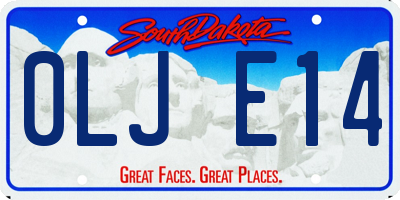 SD license plate 0LJE14