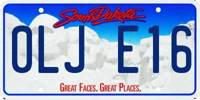 SD license plate 0LJE16