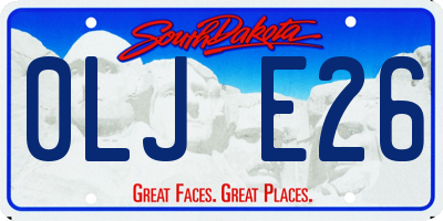 SD license plate 0LJE26