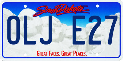 SD license plate 0LJE27