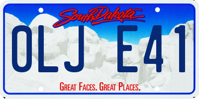 SD license plate 0LJE41