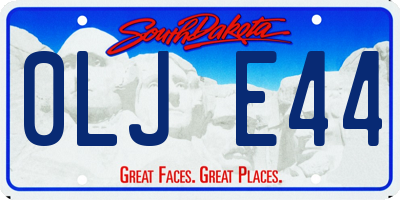 SD license plate 0LJE44