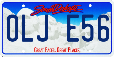 SD license plate 0LJE56