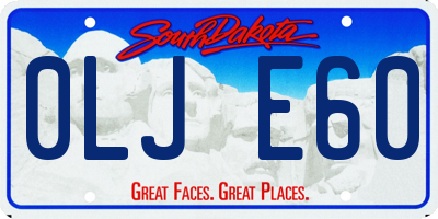 SD license plate 0LJE60