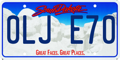 SD license plate 0LJE70