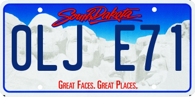 SD license plate 0LJE71