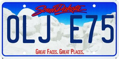 SD license plate 0LJE75