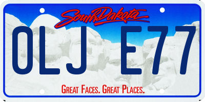 SD license plate 0LJE77