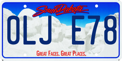 SD license plate 0LJE78