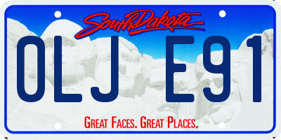 SD license plate 0LJE91