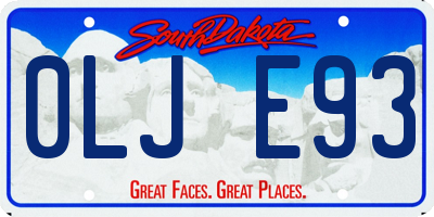 SD license plate 0LJE93