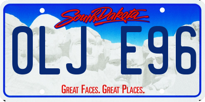 SD license plate 0LJE96