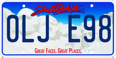 SD license plate 0LJE98