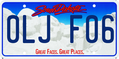 SD license plate 0LJF06