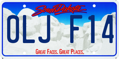 SD license plate 0LJF14