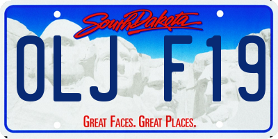 SD license plate 0LJF19