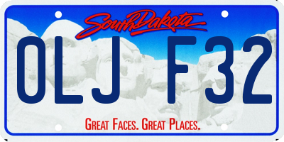 SD license plate 0LJF32