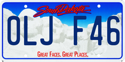 SD license plate 0LJF46