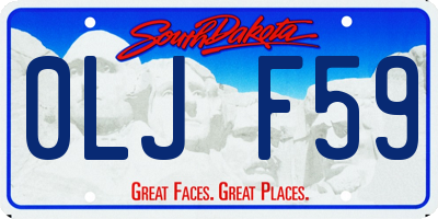 SD license plate 0LJF59