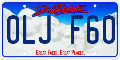 SD license plate 0LJF60