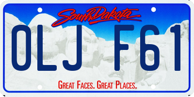 SD license plate 0LJF61